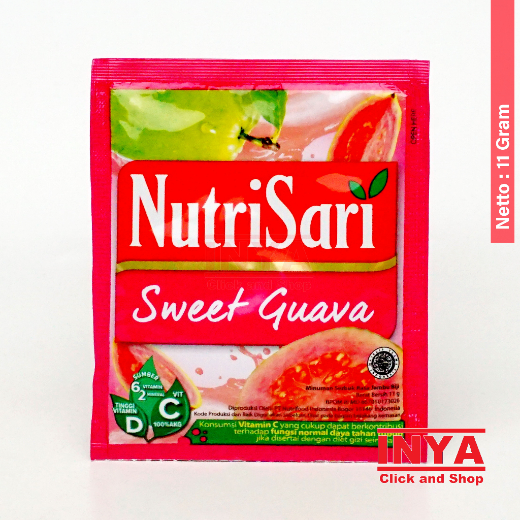 

NutriSari Sweet Guava 11gr Sachet - Minuman Serbuk - Instant Powder Drink