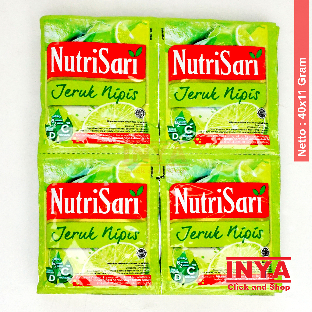 

NutriSari Jeruk Nipis 40x11gr Pack - Minuman Serbuk - Instant Powder Drink