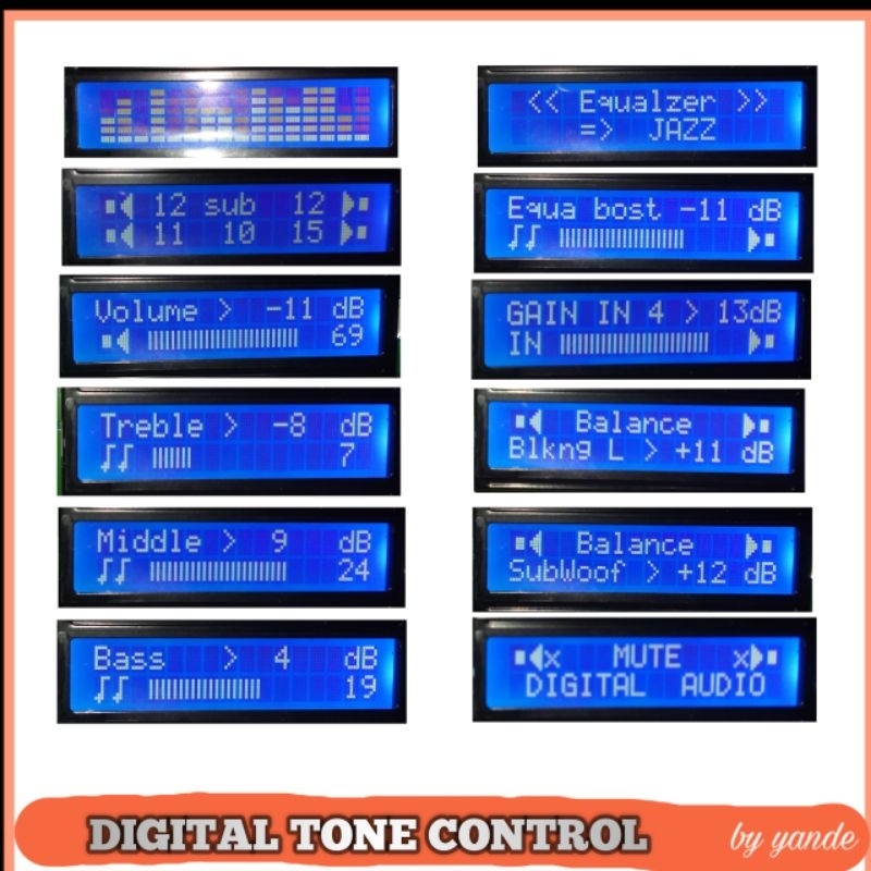 Digital tone control remot | DLMS rakitan 4 in stereo 5 out subwofer