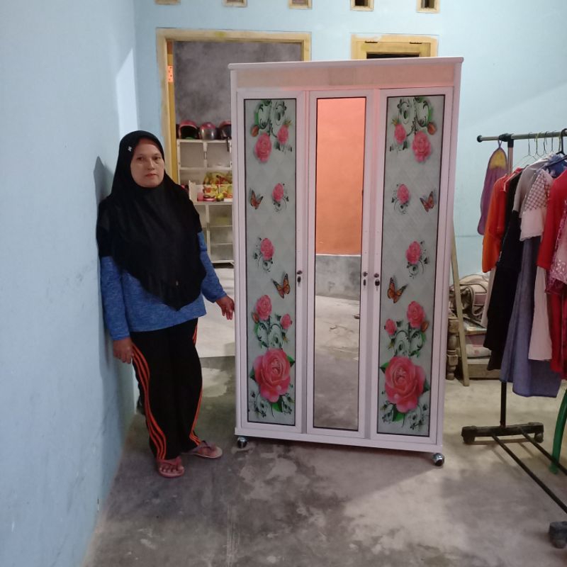 promo Lemari Pakaian aluminium 3 pintu