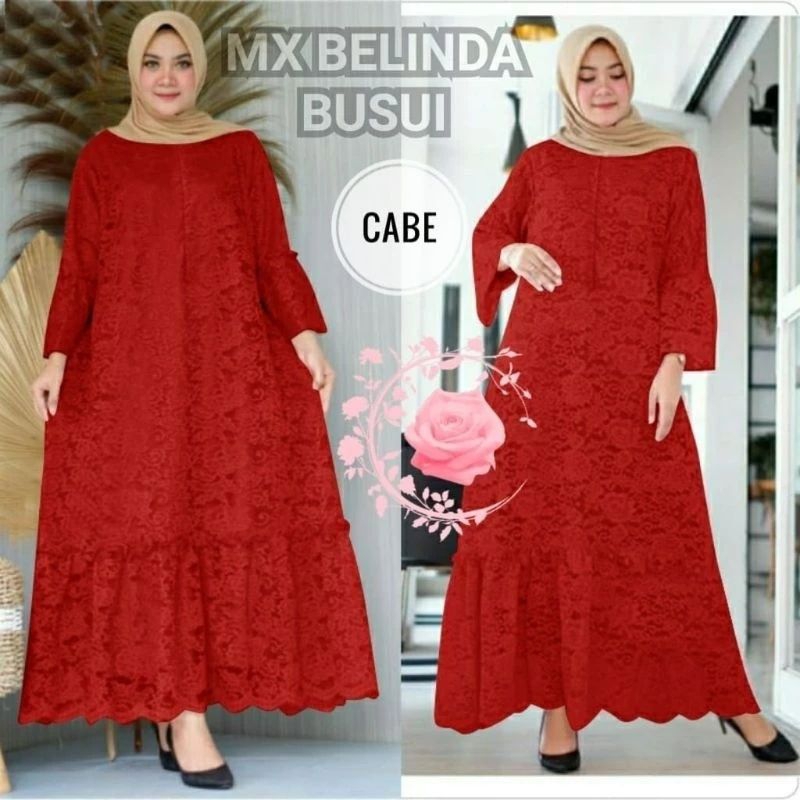Gamis Model Sekarang Viral Brukat Pesta Kondangan Dress Mewah ( M - L -XL -XXL - 3XL ) Dress Pesta I