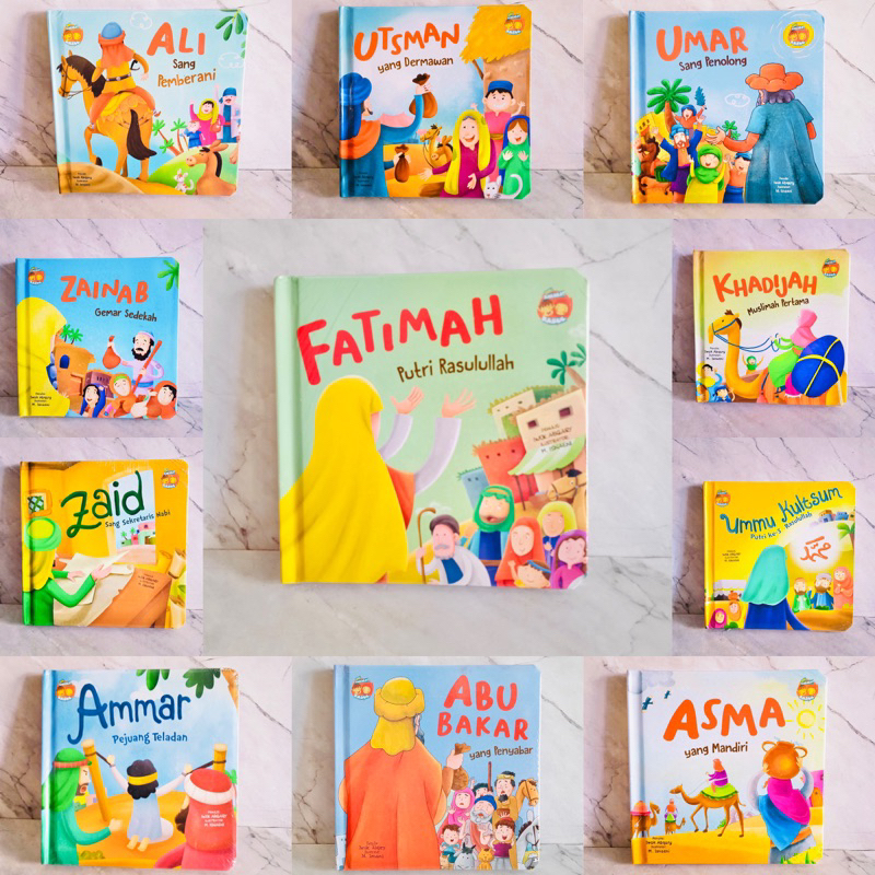 Board Book Mizan Seri Sahabat Nabi Ali Sang Pemberani / Umar Sang Penolong / Utsman Dermawan / Abu B