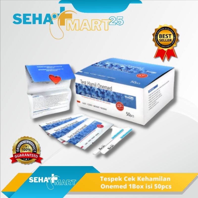 Tespek Alat Cek Kehamilan Onemed 1Box isi 50 HCG Tes Hamil Murah Garansi Original