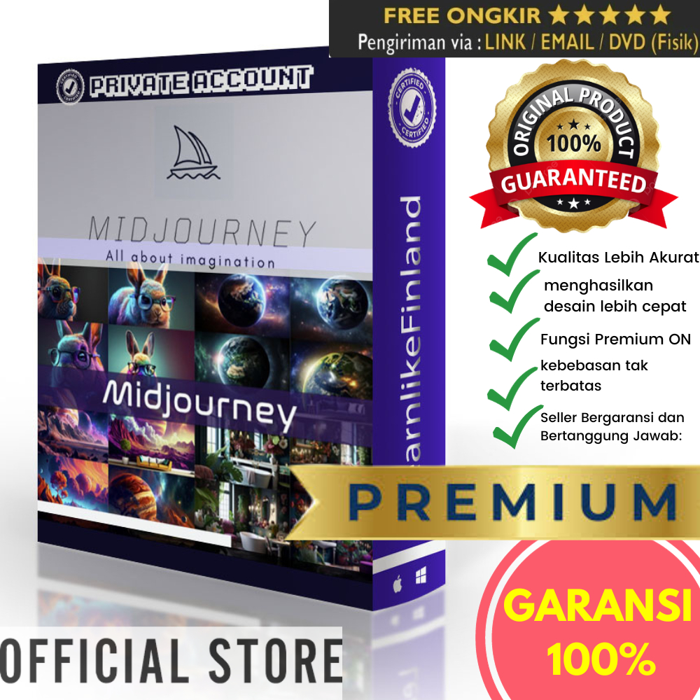 Midjourney Premium -Lebih Berkualitas dan Lebih Bebas (Akun Privat)