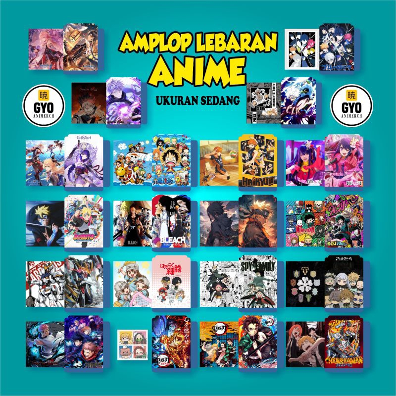 

AMPLOP LEBARAN ANIME, 100 LEMBAR BELOM DI LEM