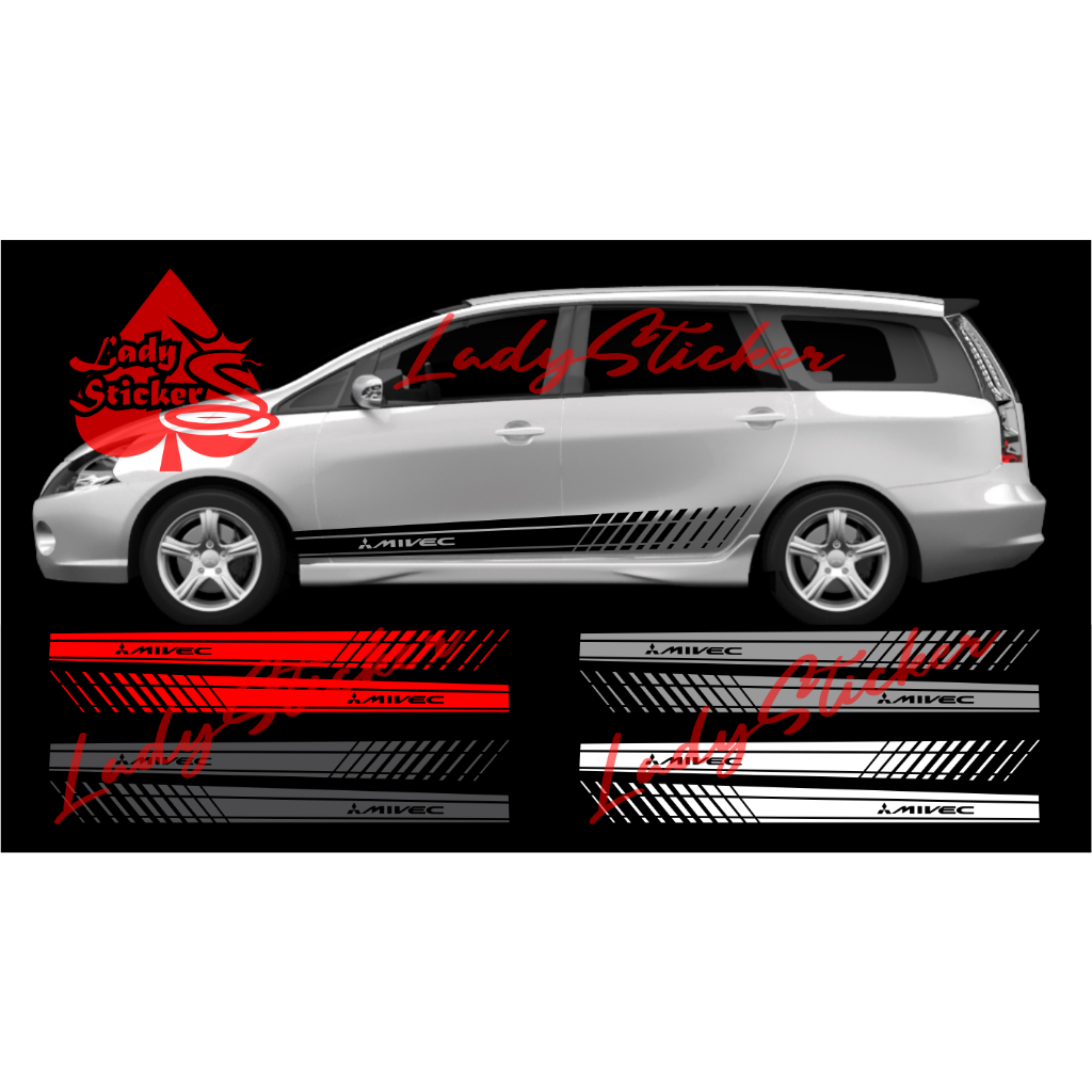 Sticker stiker mobil mitsubishi grandis mivec sticker list mobil mivec grandis
