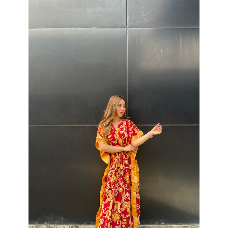 -GIANNA DRESS- Dress Kaftan Jumbo Terbaru Mewah Baju Muslimah Wanita Dewasa Motif Batik