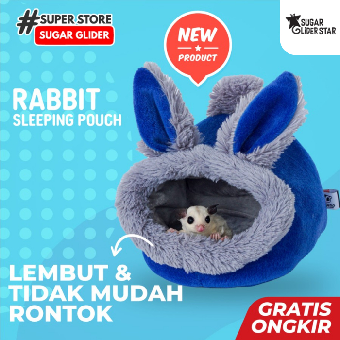 Sleeping Pouch Rabbit / Kelinci Tempat Tidur Sugar Glider Landak Mini