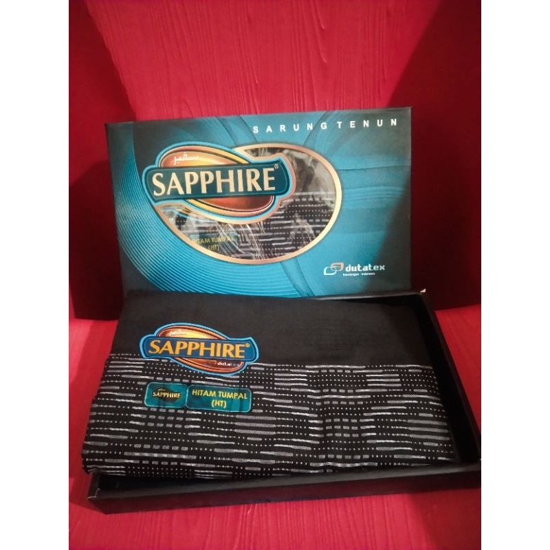 Sarung Sapphire Pria Dewasa Premium Polos Hitam Dutatex
