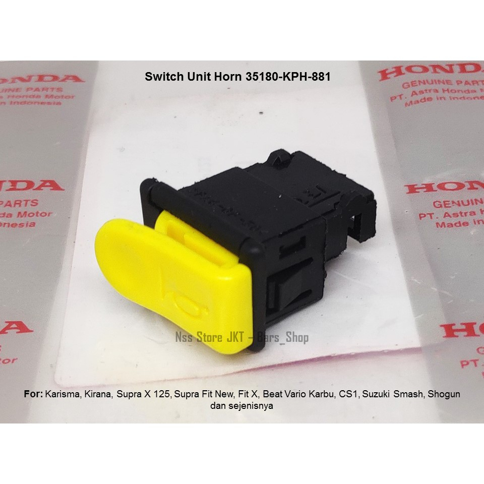 Tombol Saklar Klakson Motor Karisma Supra x 125 Vario 110 Beat Karbu Supra Fit New Smash Shogun 125