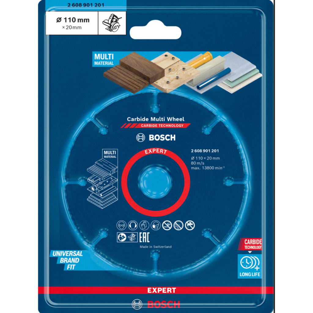 BOSCH Mata Gerinda Carbide Potong MULTI 4" untuk BESI KAYU BETON PVC