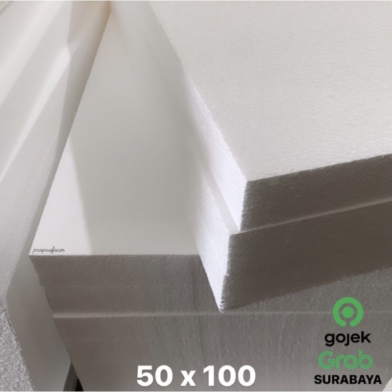 Styrofoam Gabus Lembaran 50 x 100 cm tebal 4 cm