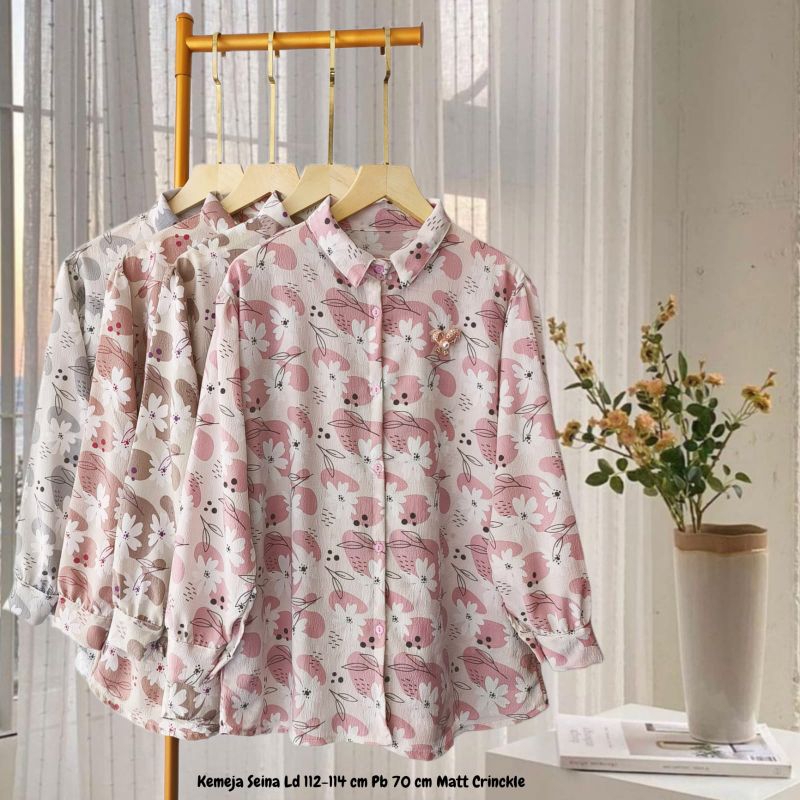 Blus Crinckle Blus Wanita Blus Jumbo Blus Seina