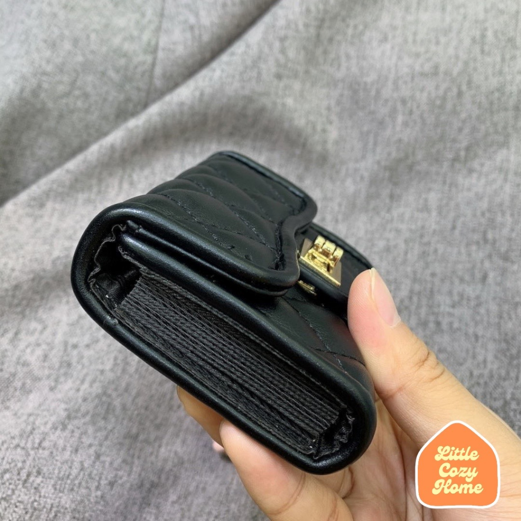 Brigette Leather Card Wallet / Dompet Kulit Wanita Import Lipat Resleting Anak Cewek Perempuan Remaja Photo Card Holder Case Ala Korea Motif Wanita Simple