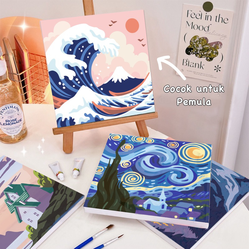 

SHENAR, Paint By Number 20x20 cm DIY Paint Kit with Frame Digital Painting Landscape Cartoon Anime Series