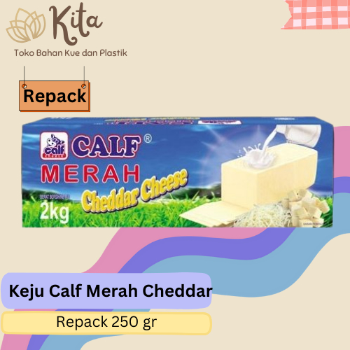 

Calf Merah Keju Cheddar Repack 250 gr