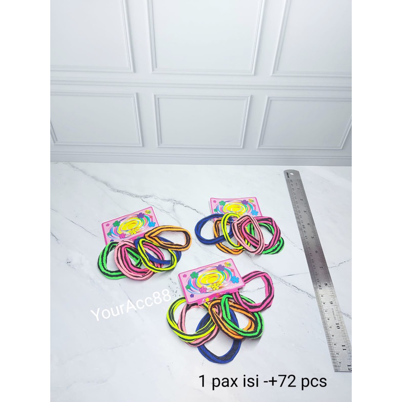 IKAT RAMBUT (72PCS) KUNCIR ELASTIS RING YOUR_ACC_88 GROSIR ASEMKA Y30