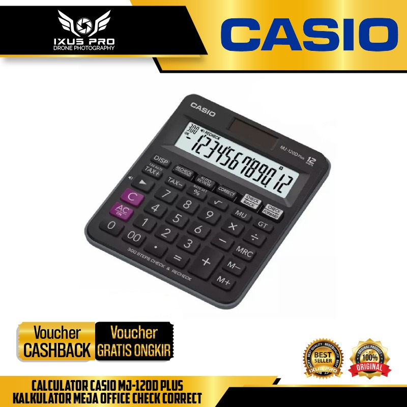 

Casio MJ-120D Plus Kalkulator Meja Office check correct MJ 120D Plus