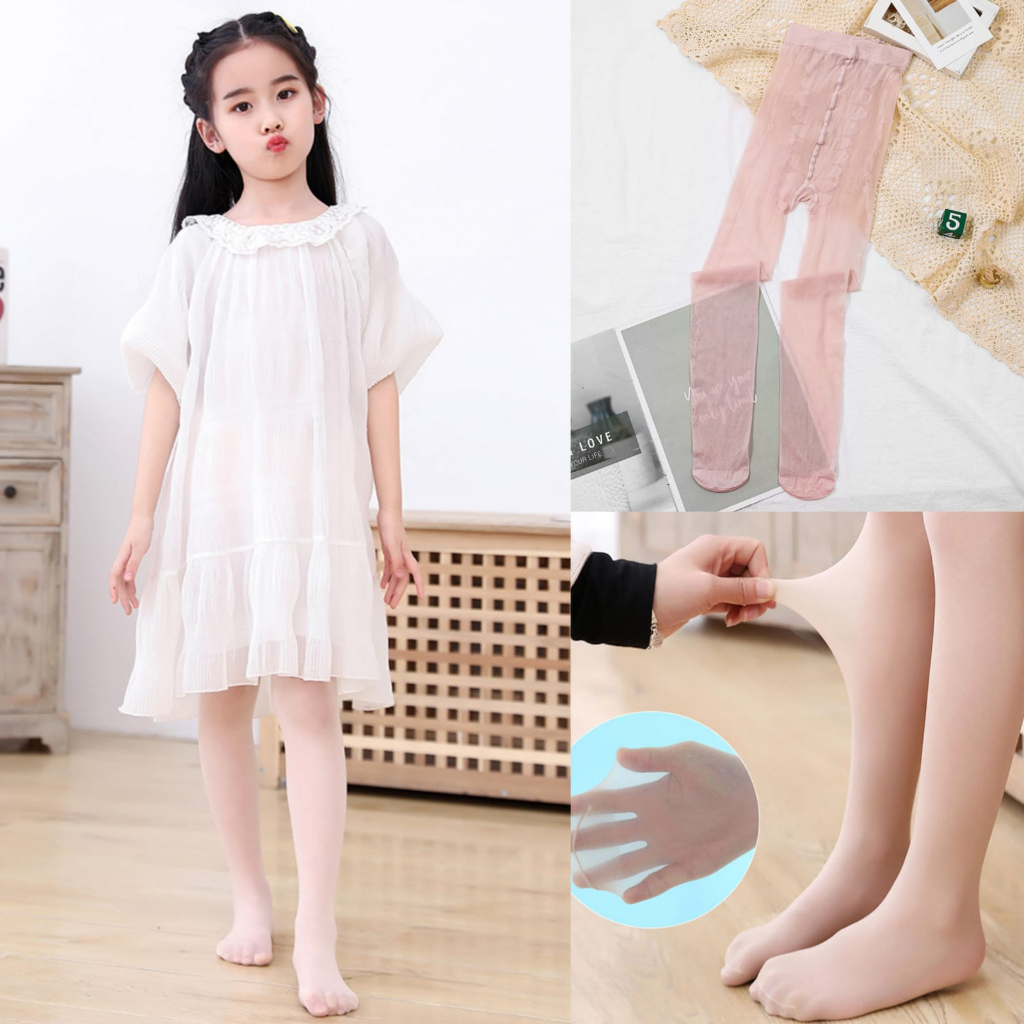 Bellino - Stoking Anak Model Celana Sepinggang Transparan Stocking Girls Tights Panty  Model 3-7 War