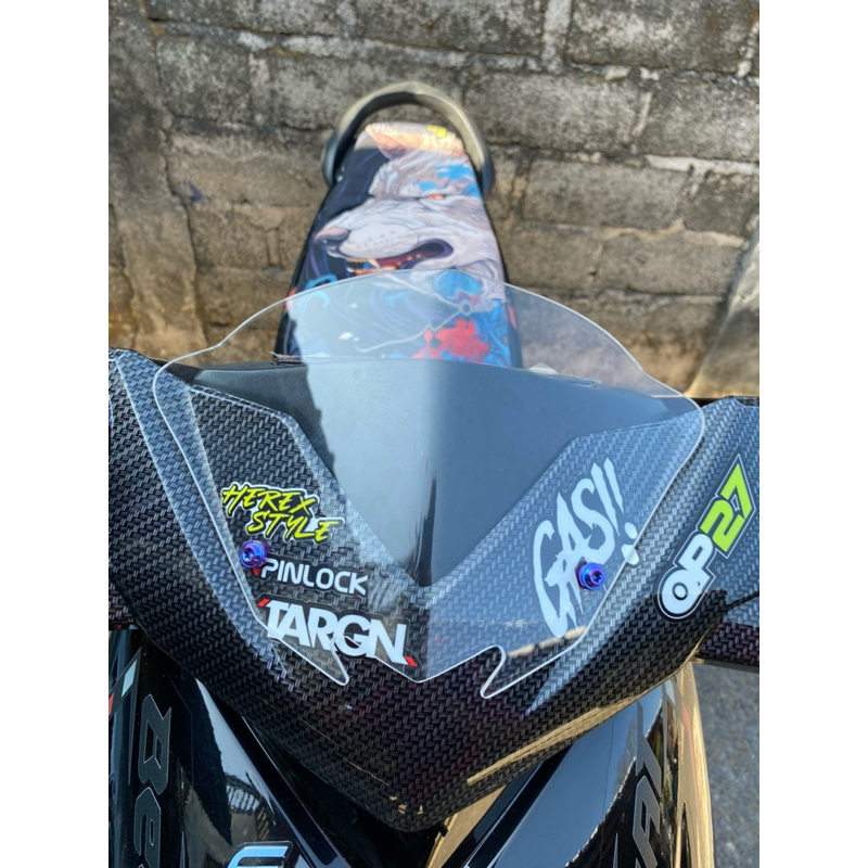 VISOR BEAT KARBU TRANSPARAN TEBAL 3mm