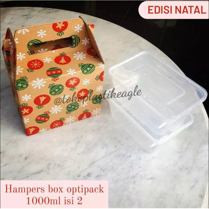 

[CHRISTMAS EDITION] Hampers Box optipack 1000ml Susun 2