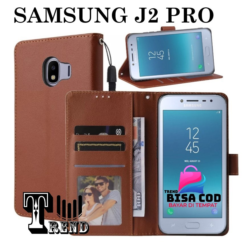 FLIP COVER SAMSUNG J2 PRO LEATHER CASE FLIP SAMSUNG J2 PRO