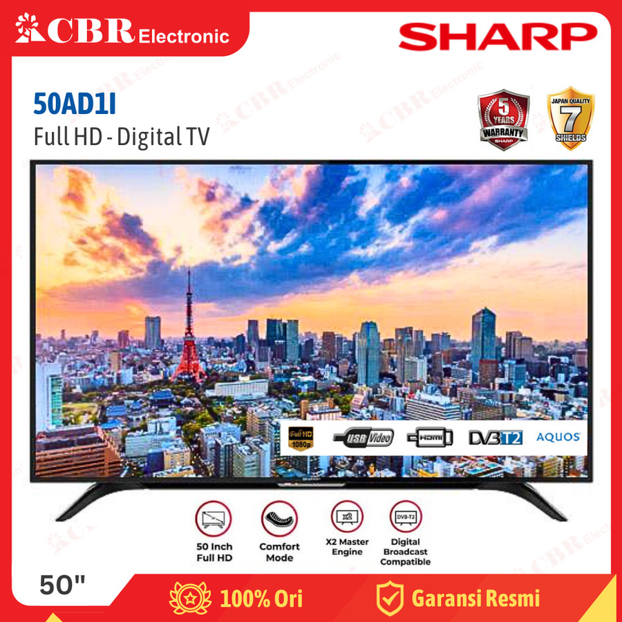 TV SHARP 50inch LED 50AD1I (Full HD - Digital TV)