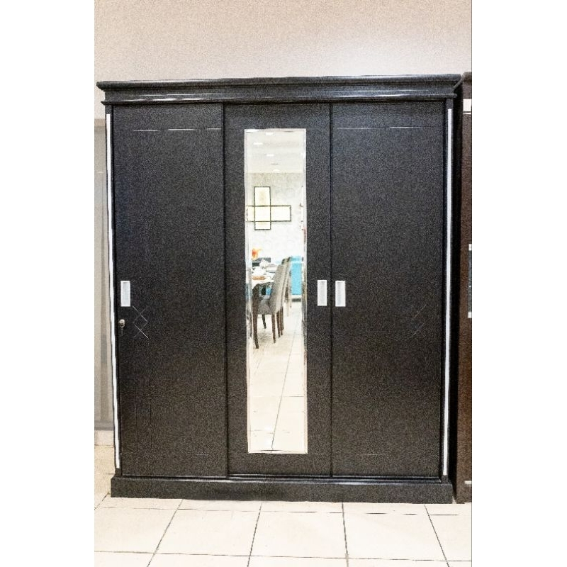 𝘼𝙉𝙀𝙆𝘼 Golden Lemari Pakaian pintu Sliding /Lemari pakaian kombinasi pintu  Cermin/ Lemari 3 Pintu Sl
