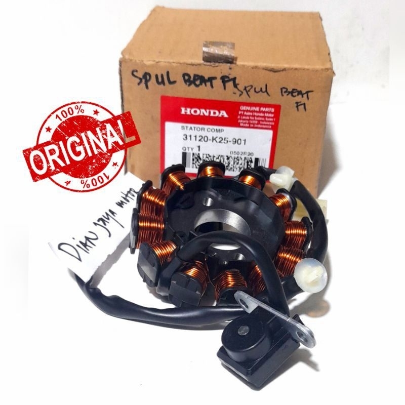 SPULL STATOR SEPUL STATOR SPUL PULSER BEAT FI BEAT INJEKSI BEAT F1 K25 ORI HONDA AHM