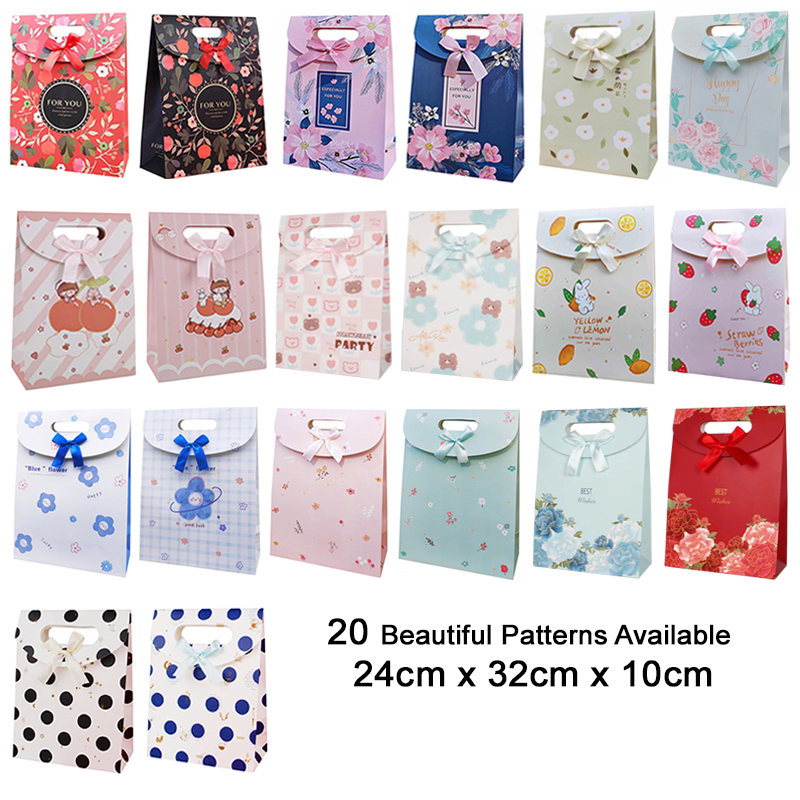 

32x24x10 Premium Goodie Bag Hampers / Paper Bag Motif / Tas Kado / Gift Bag Pita / Bungkus Kemasan Kado / Gift Wrap