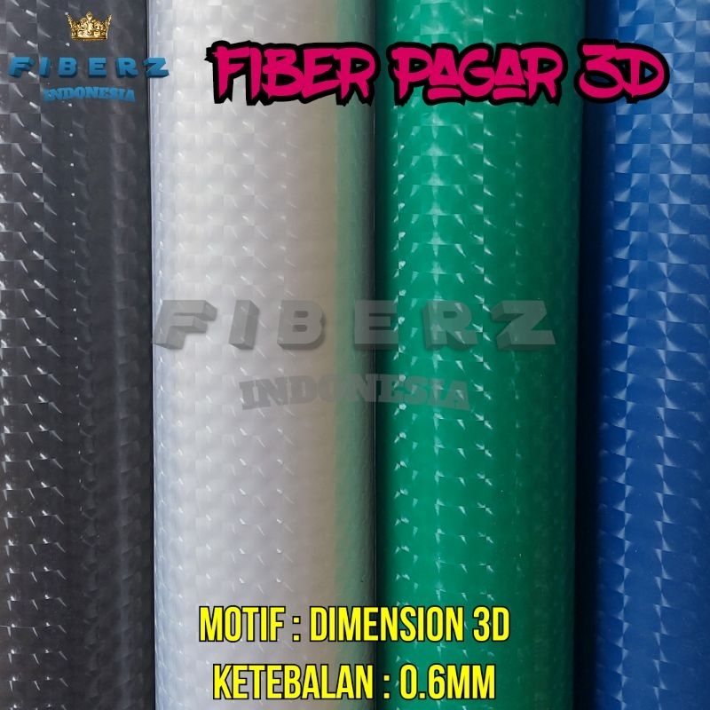 New Fiberz - Fiber Plastik Penutup Pagar Rumah Motif Dimension 3D Meteran
