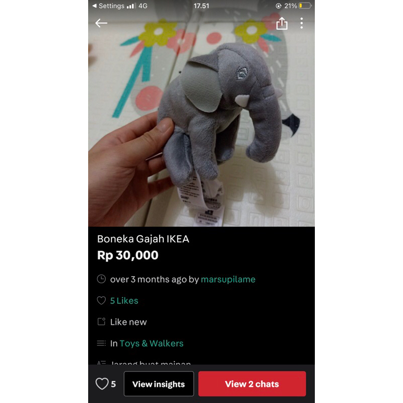 boneka ikea preloved