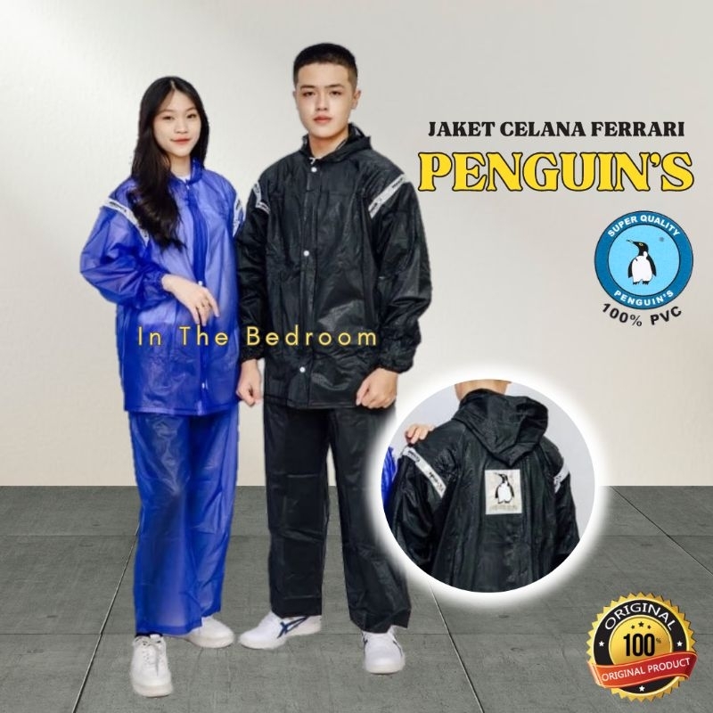 PENGUIN'S Jas Hujan Mantel Penguin Jaket Celana Ferrari