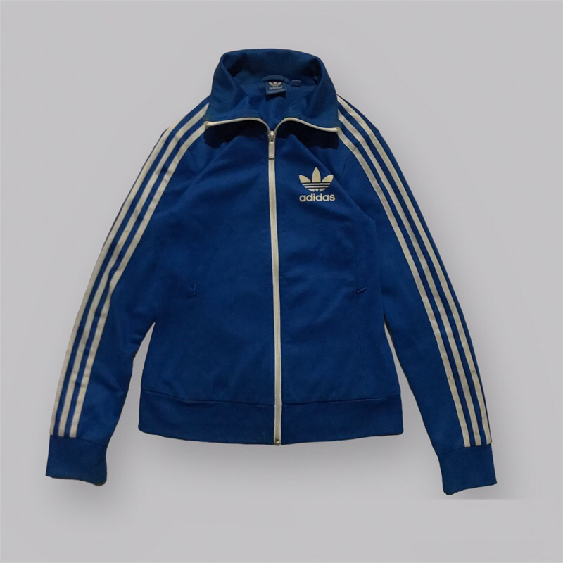 Tracktop Adidas Europa Trefoil TT Biru Scnd Strip Jaket Outdoor/Nyetadion