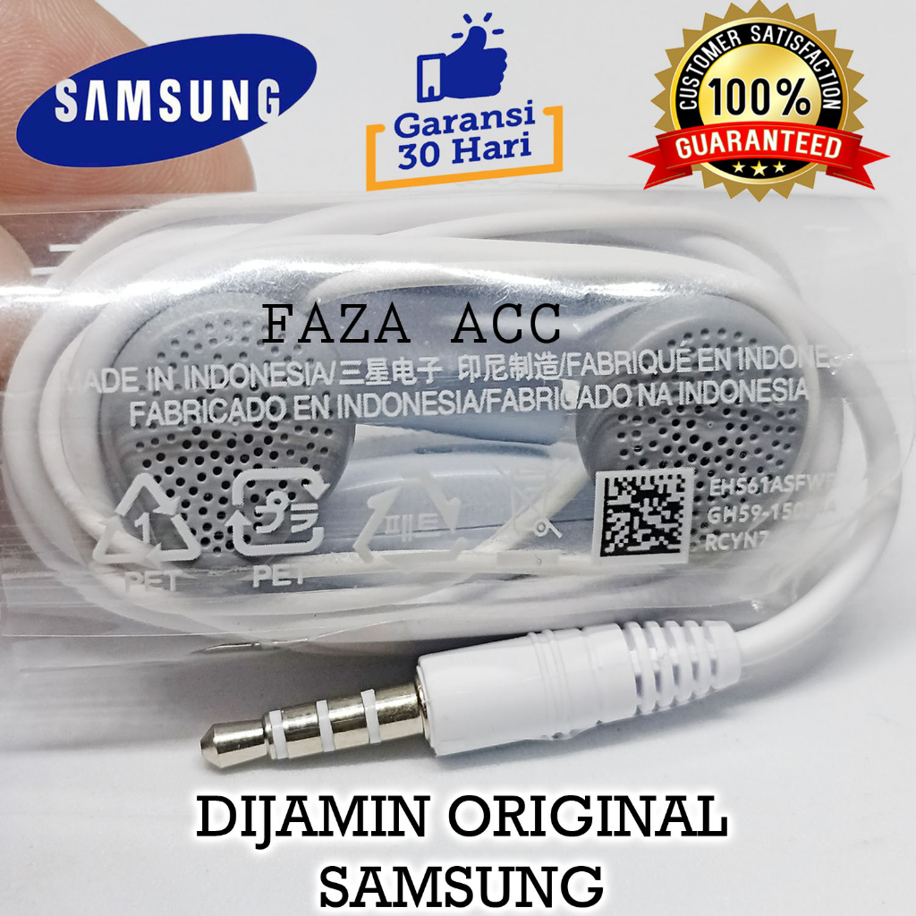 HEADSET SAMSUNG ORIGINAL 100% MADE IN INDONESIA COPOTAN BAWAAN DUS HP J1 ACE J2 PRIME ORI BASS A10/A
