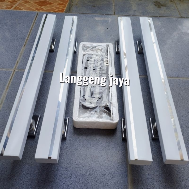 Paket murah 4 batang+body kunci set 45cm,60cm,80cm Handle pintu rumah Tarikan pintu minimalis Gagang