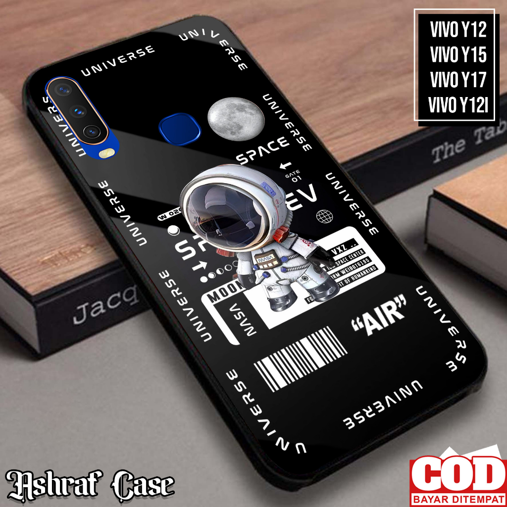 Case Vivo Y12/Y12i/Y15/Y17 - Casing Vivo Y12i/Y15/Y17 ( PLNT ) Softcase Glass Kaca - Kesing Hp - Sil