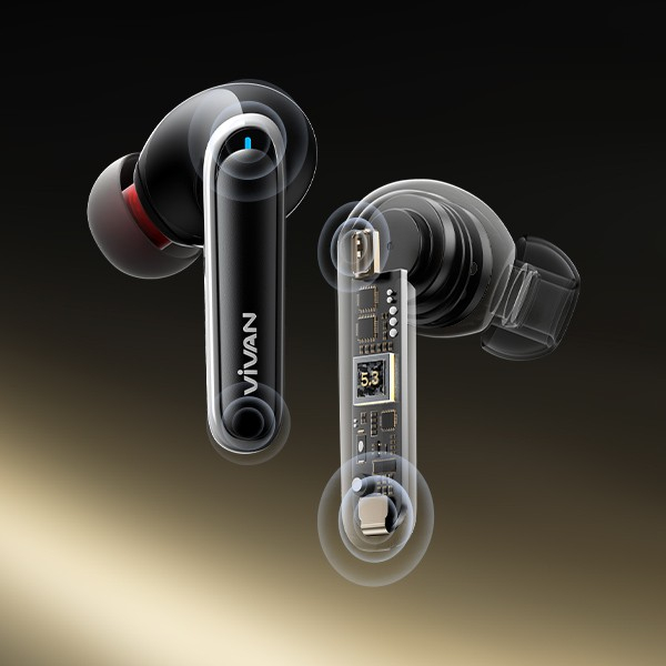 VIVAN TWS Liberty T330 Dual ENC Headset Bluetooth 5.3 Earbuds
