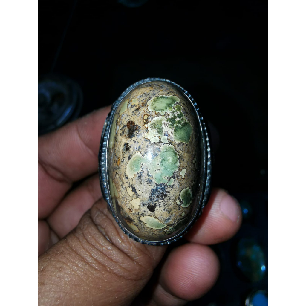 Batu Cincin Akik Natural Turquoise Pirus Jumbo