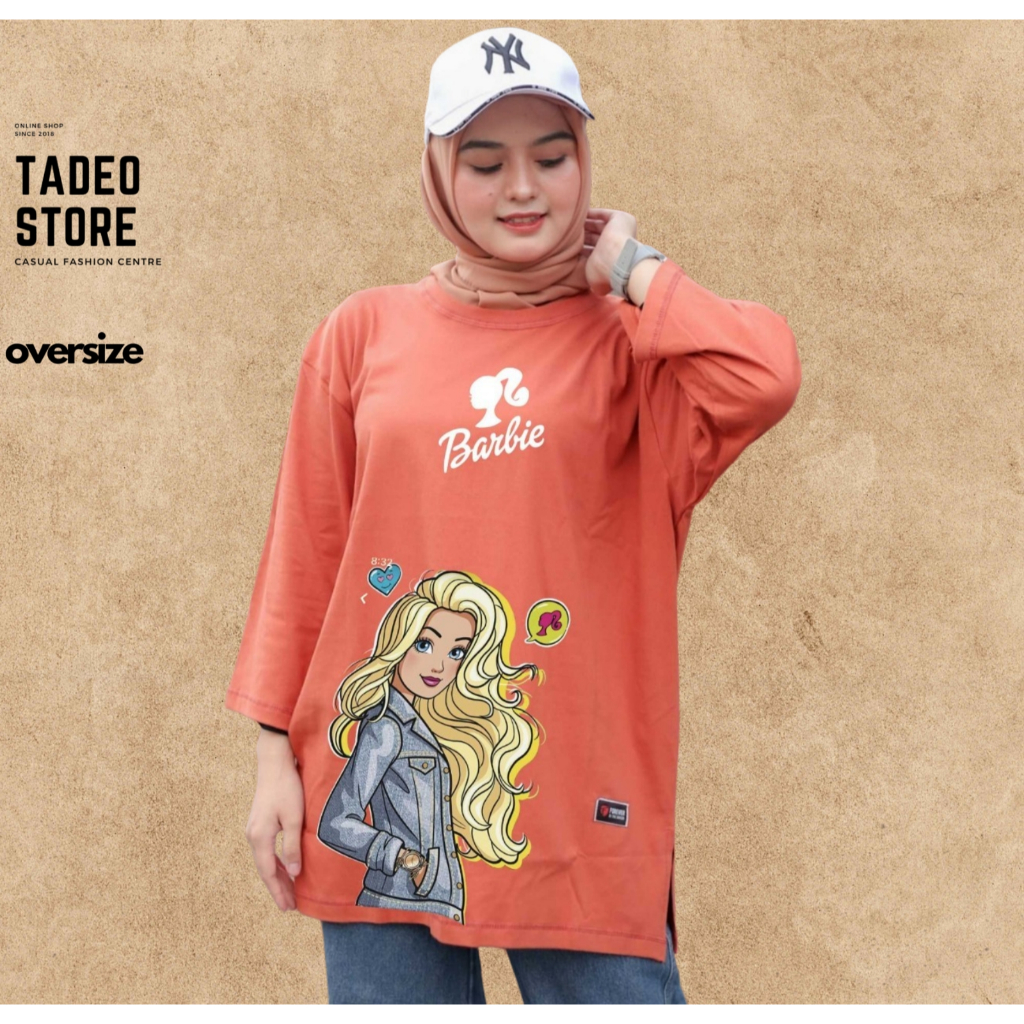 Kaos Seragaman Wanita Oversize 7 8 Edisi Warna Merah Bata Atasan Drescode Wanita Cotton Combed 24s T