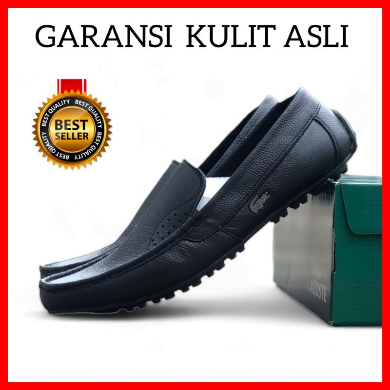 SEPATU KERJA PRIA KULIT ASLI / SEPATU PANTOFEL SLIP ON COWOK FORMAL / SEPATU PANTOPEL WEDDING KANTOR
