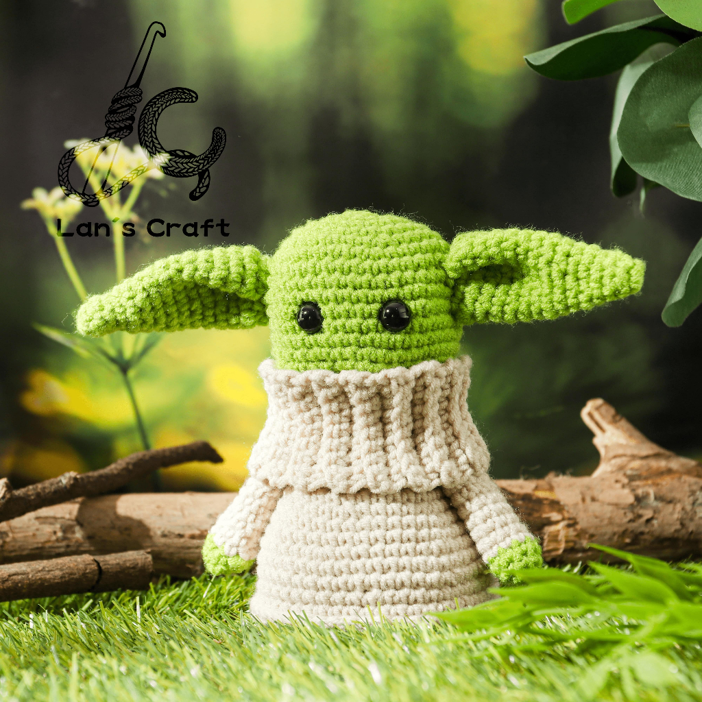Boneka Rajutan Crochet Baby Yoda Star Wars