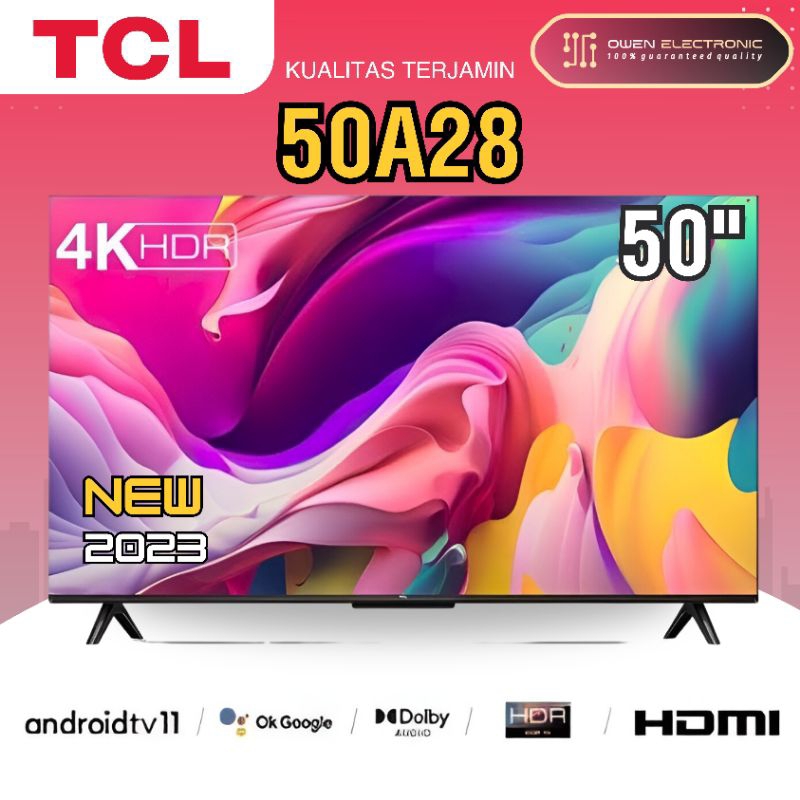 TCL 50A28 - 50 inch Google TV - 4K UHD - HDR 10 - 50A28
