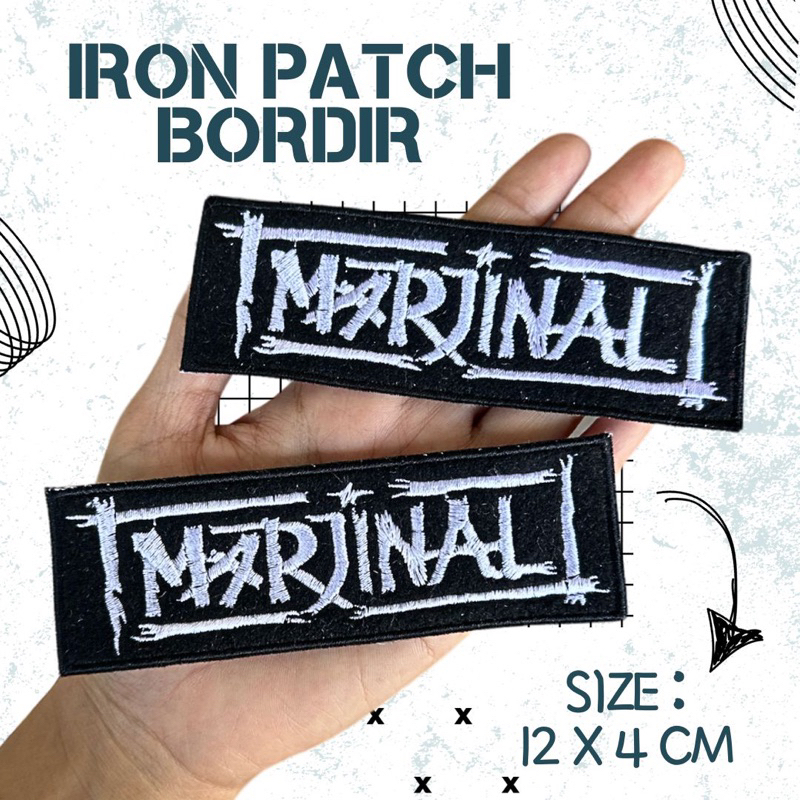 ( BISA DISETRIKA/JAHIT ) Emblem Bordir Marjinal Iron Patch bordiran cowok keren Patch iron bordil bo