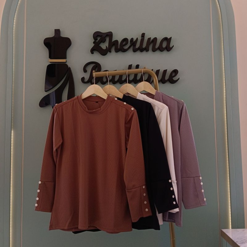 Kaos Wanita Knit Wanita Lengan Panjang