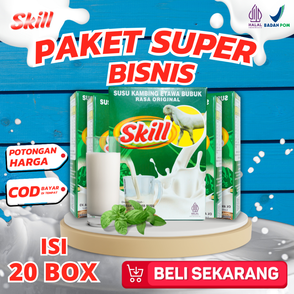 

PAKET BISNIS SUSU SKILL - Susu Kambing Etawa Skill Original Bukan Etawalin