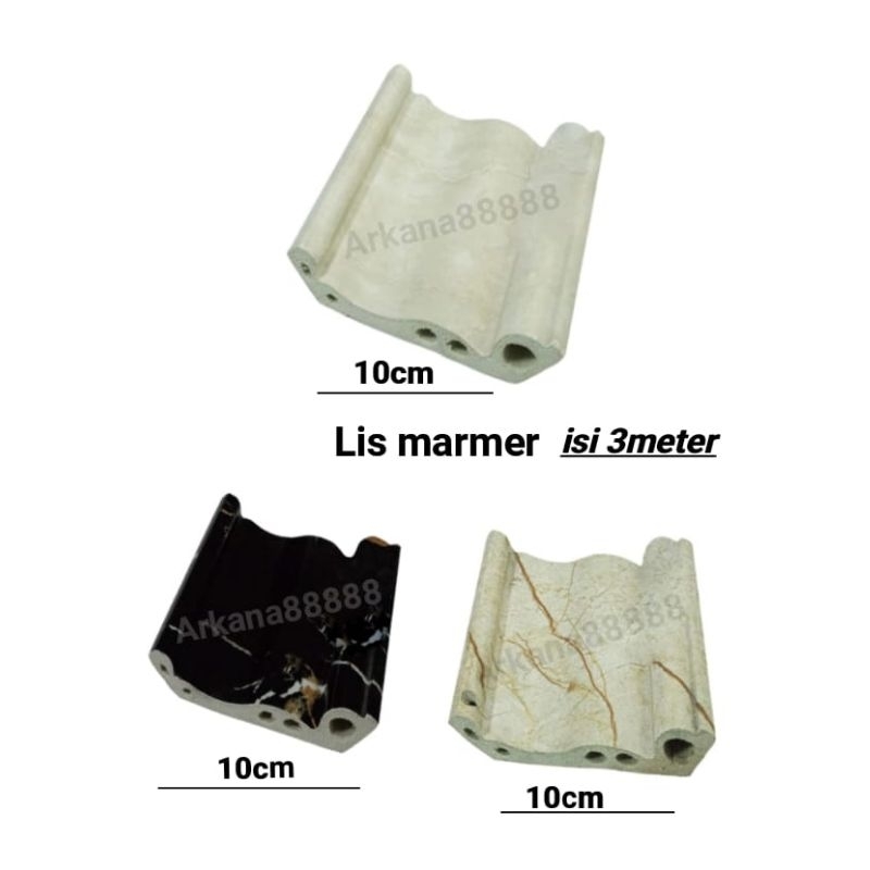 Lis marmer WDS EO  pvc / list profil marmer /lis sudut pvc isi 3 meter