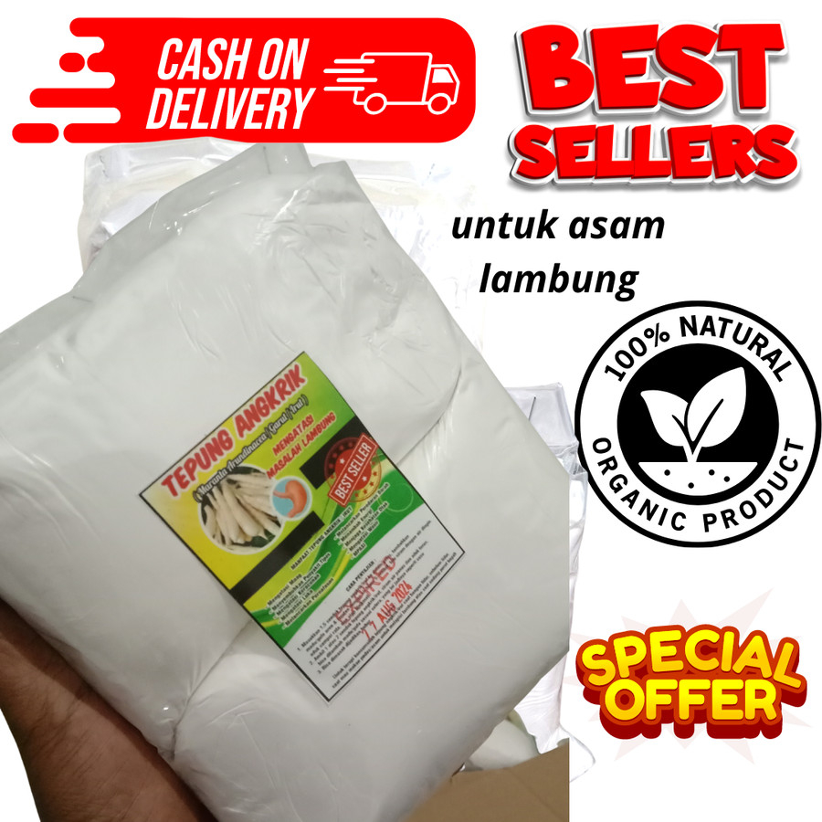 

TEPUNG GARUT/PATI ASAM LAMBUNG/ANGKRIK /ARROWROOT ASLI 100%