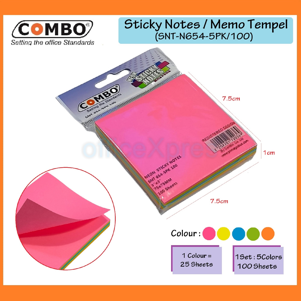 

Memo Tempel / Sticky Note / Kertas Memo Stick / Index Mark SNT 654-5PK