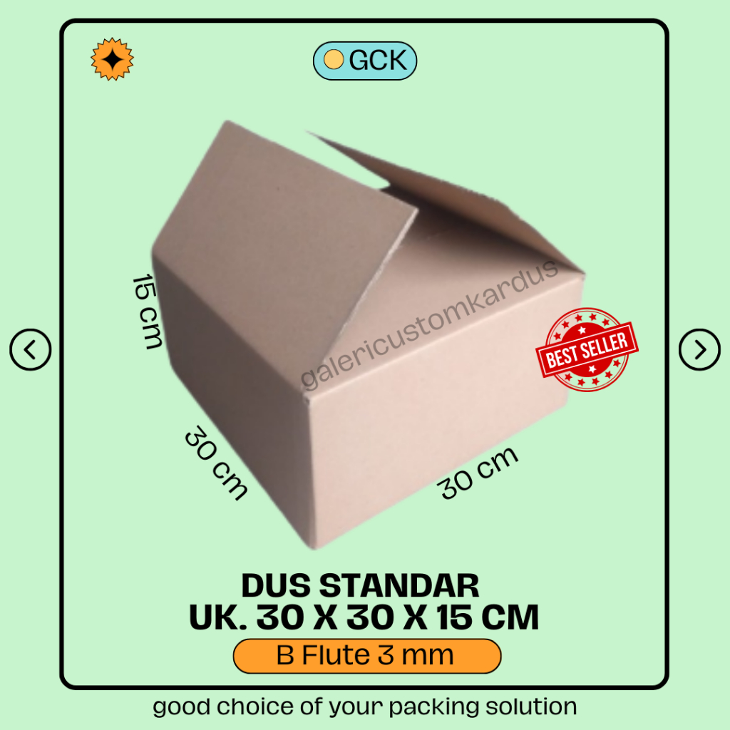 

(min. order 5 pcs) Kardus Packing Dus Pindahan Currogated Box Barang 30x30x15 BF